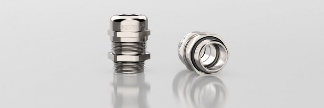 In the picture you can see 2 lead-free cable glands from SKINTOP® and SKINDICHT®