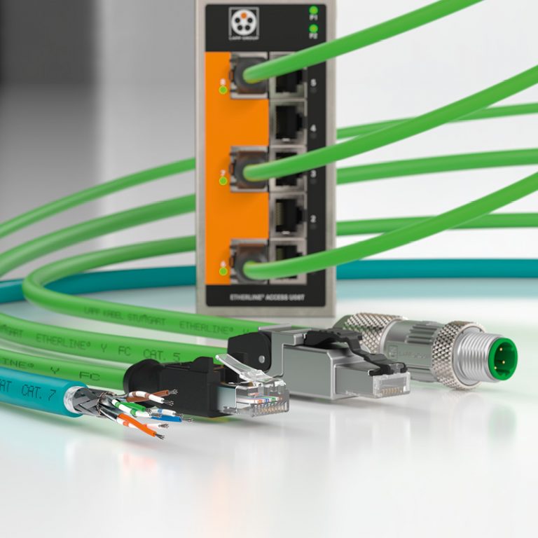 The picture shows the LAPP products Industrial Ethernet.