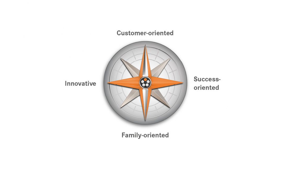 Illustration of the LAPP value compass.