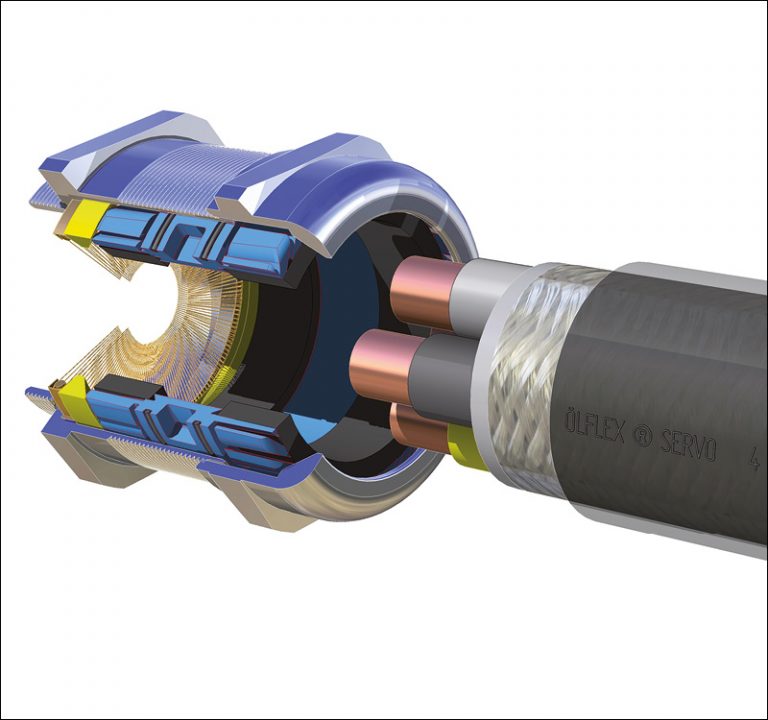 The picture shows a 3D cross-section of the SKINTOP® MS-M BRUSH cable gland.