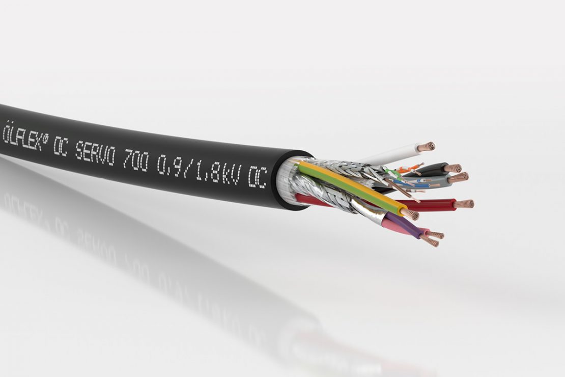 Das Bild zeigt das Kabel ÖLFLEX® DC SERVO 700, welches für die stationäre Anwendungen geeignet.