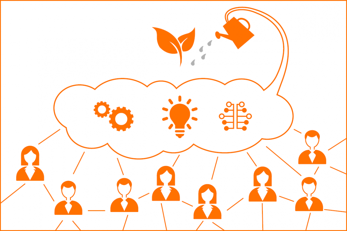 Das Bild zeigt eine Illustration mit Icons zum Thema LAPP Learn Challenge Nachhaltigkeit.