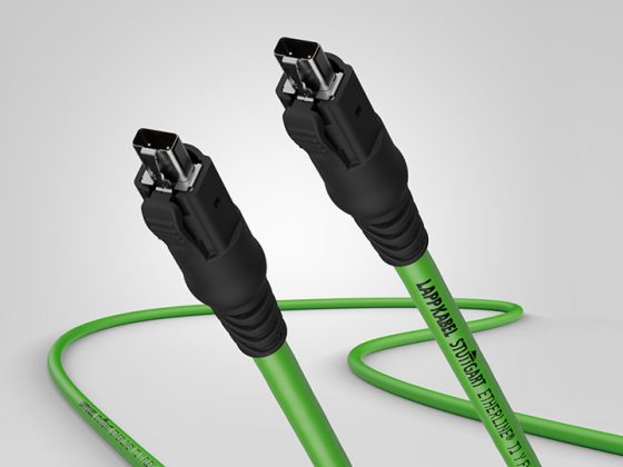 Das Bild zeigt ein SPE Kabel, ein Beispiel eines Steckgesicht nach IEC 63171-6.