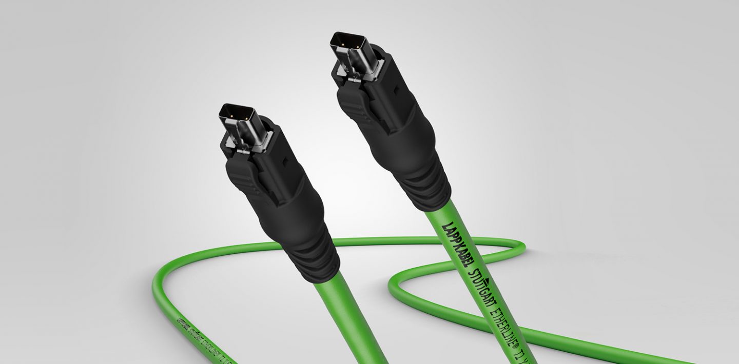 The picture shows an SPE cable, an example of a mating face according to IEC 63171-6.