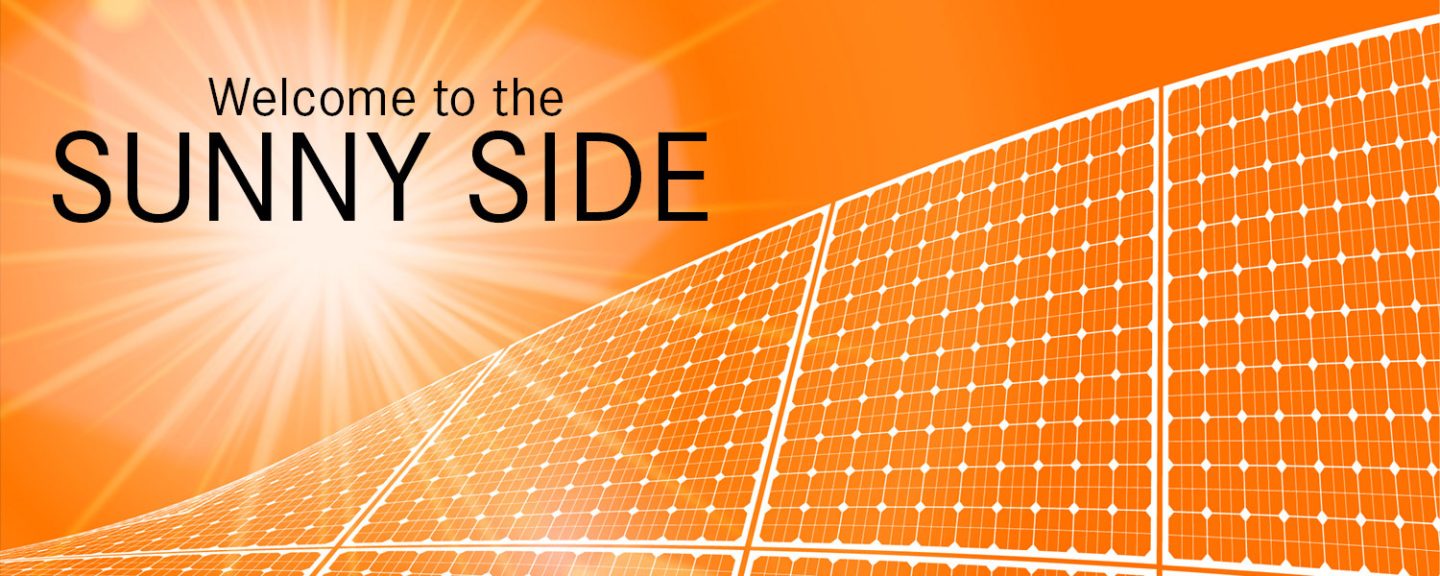 The image shows the visual of Intersolar 2022. The illustration shows a row of solar panels and a sun.