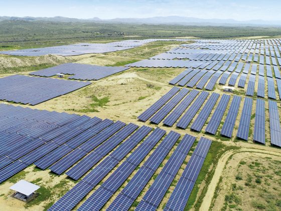 The picture shows the photovoltaic modules of the solar park Monte Cristi in the Dominican Republic.
