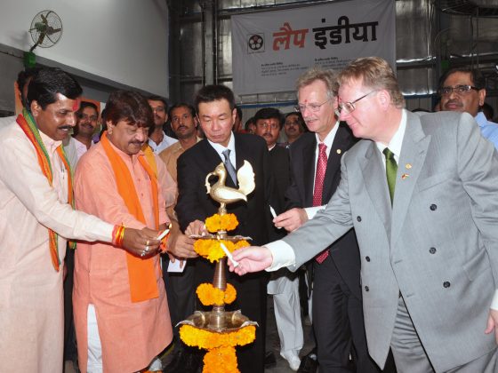 Traditional Candle Ceremony at the inauguration of the Bhopal plant