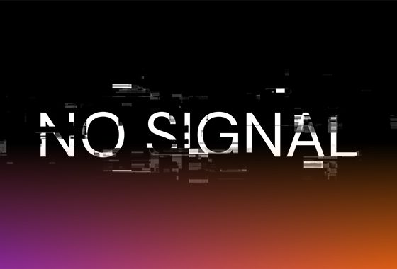 An abstract glitch background with No Signal text representing the breakdown of communication in harnessing solutions.